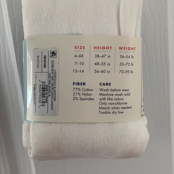 Cat & Jack footed tights bunny cute kids 12-14 - Picture 3 of 7